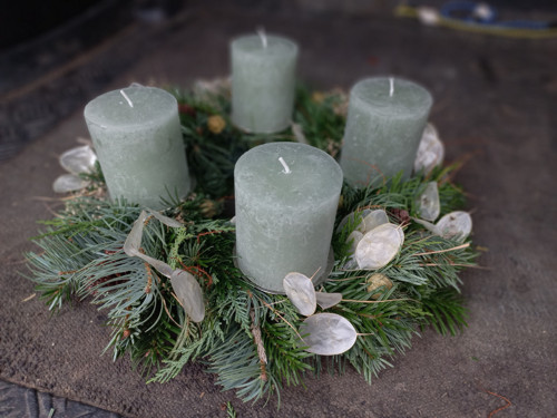 ADVENTNÍ VĚNEC sage rustikální