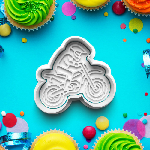 Terénní motocykl – Vykrajovátko s razítkem