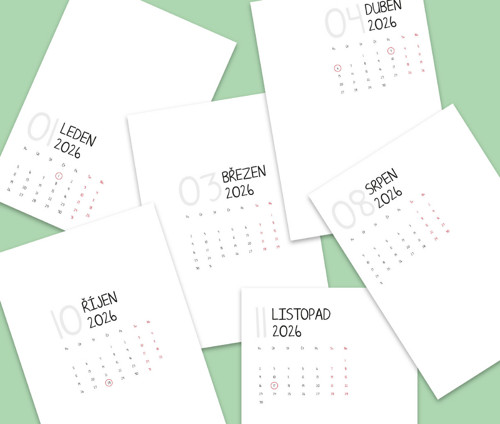 Kalendář na dotvoření 2026, PDF