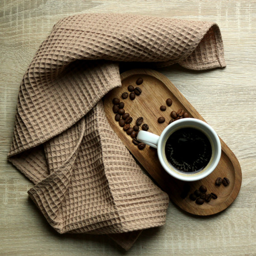 Utěrka z vafloviny - béžová