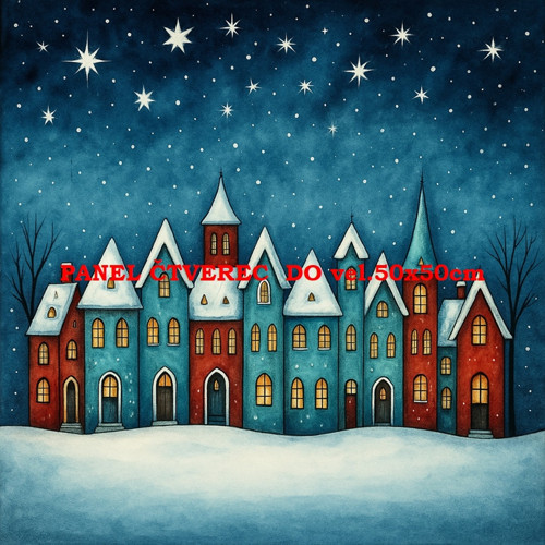 Bavlněný panel 25x25 cm - skladem