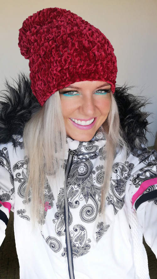 Sametová háčkovaná houmeleska /SKLADEM — foto 1