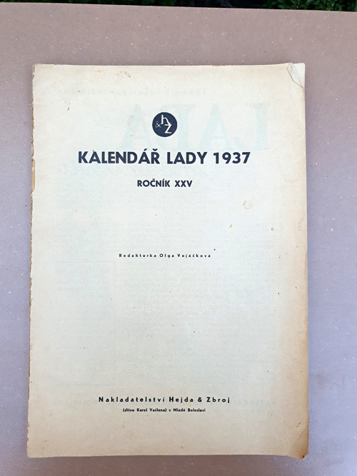Kalendář Lady 1937 — foto 1