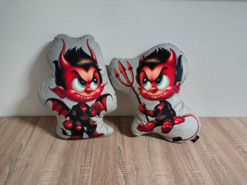 Čert/ďáblík- 3D polštář — foto 1