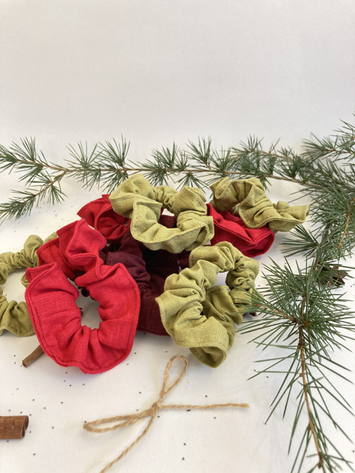 Ľanové scrunchies