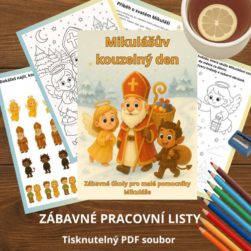 Mikulášský pracovní sešit - PDF k tisku (A4)