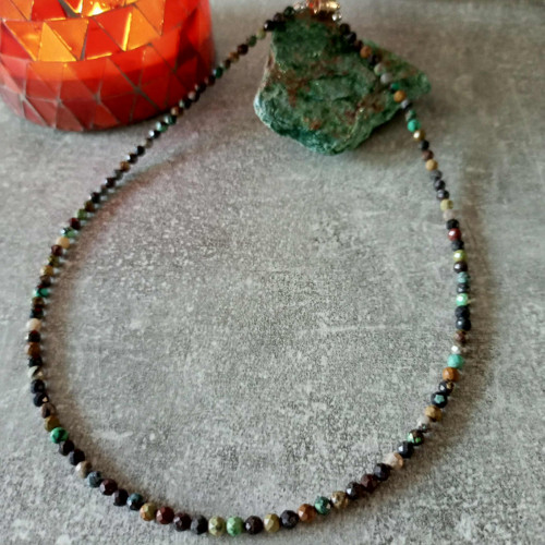 Náhrdelník choker africký tyrkys