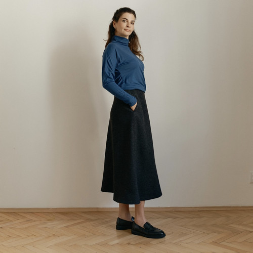 Merino sukně LANA/antracit