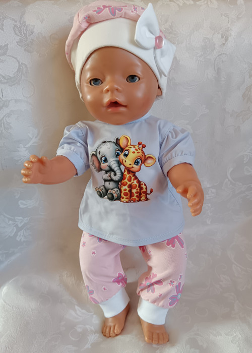 Baby Born 43 cm - se slůnětem a žirafou
