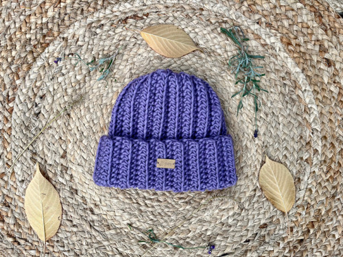 Vlněná čepice PERUANA - šeříková