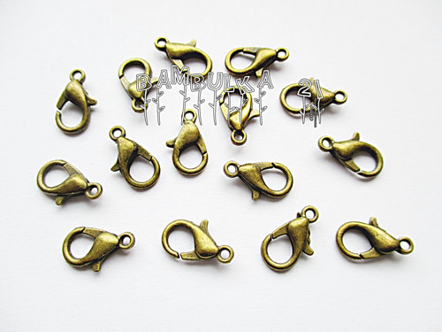 Karabinka 12mm, barva bronz
