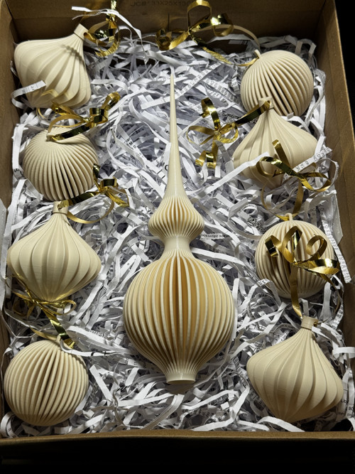 Vánoční ozdoby „Elegant Lines“ (3D tisk)