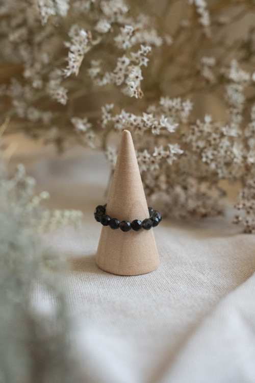Obsidián kouřový fazetovaný - 4 mm