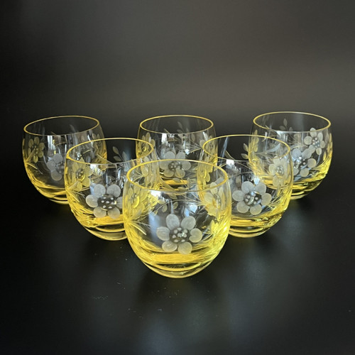 Moser Culbuto 6x sklenice s rytinou 100ml, značeno
