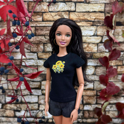Slunečnice - tričko pro Barbie — foto 1