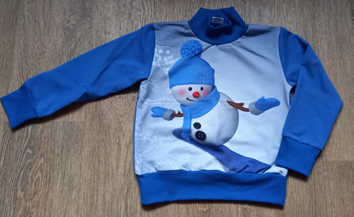 MIKINA Sněhulák se stojáčkem