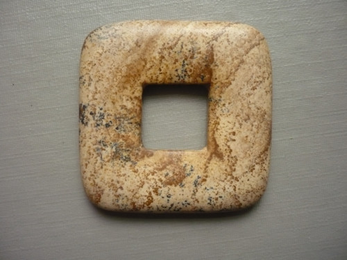 Donut 3,5 cm - jaspis obrázkový, č.52f — foto 1