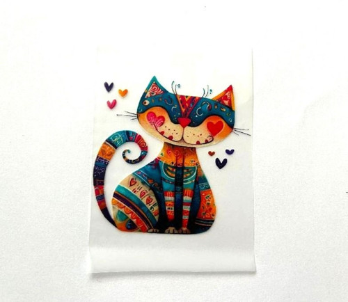 Nažehlovací aplikace kočka 7,5x8 cm (1ks)