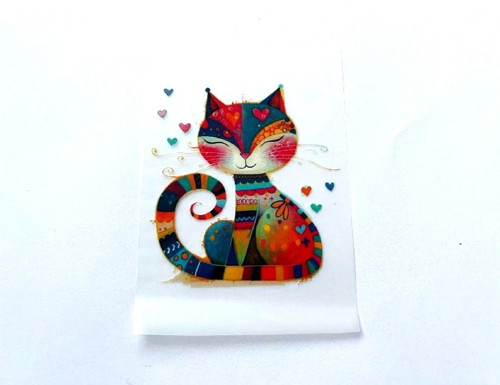 Nažehlovací aplikace kočka 7x8 cm