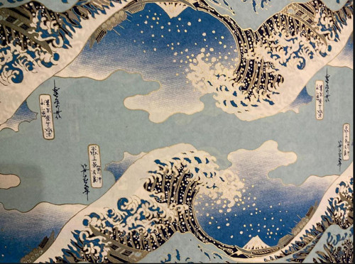 Handmade origami papír Vlna Hokusai