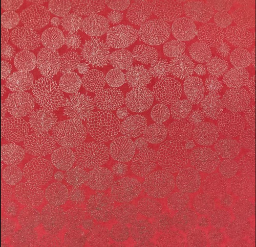 Handmade origami papír Zlaté pivoňky na růžové