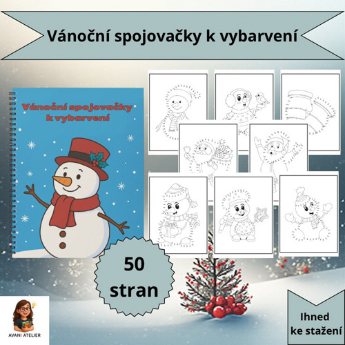 Vánoční spojovačky k vybarvení (PDF)