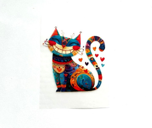 Nažehlovací aplikace kočka 8x8 cm