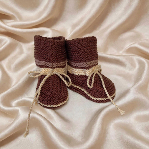 Pletené bačkůrky - 9 cm