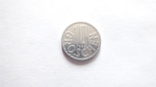 T040_ Mince Rakousko, 10 Groschen, 1990, retro
