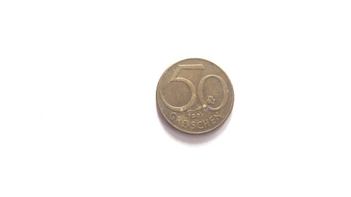 T041_ Mince Rakousko, 50 Groschen, 1971, retro