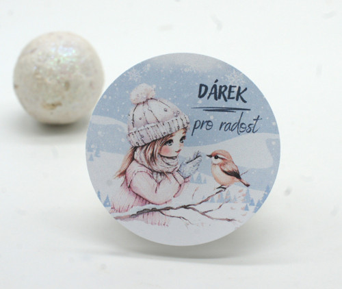 Dárek pro radost samolepky 3 cm 54 ks — foto 1