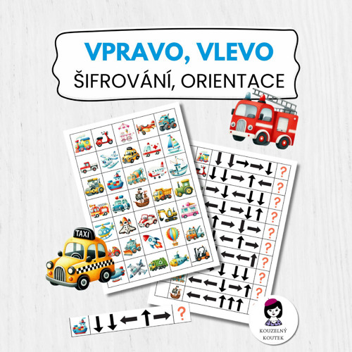 Dopravní prostředky šifrování, vpravo, vlevo, hra