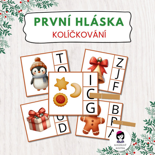 Počáteční písmeno, určování první hlásky - Vánoce