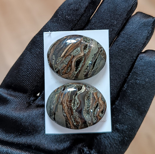 Simbircitový amonit s pyritem, ID 5288, 29x22 mm