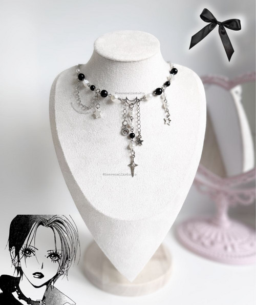 Y2k náhrdelník měsíc choker necklace edgy Alt rock