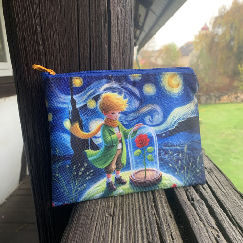 Malý princ (modrý zip) - taštička - kapsička