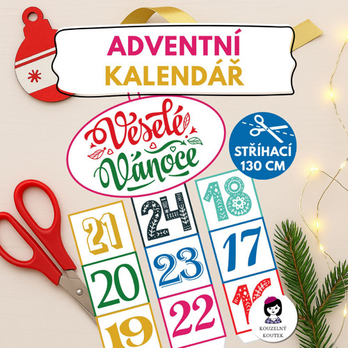 Adventní kalendář 3 | Stříhací | Vánoce | Advent