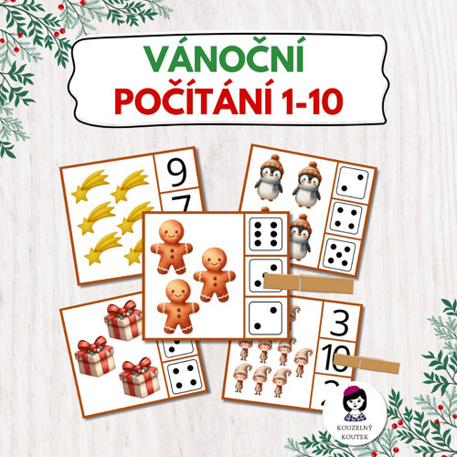 Vánoční počítání - kolíčkování | Vánoce | Advent