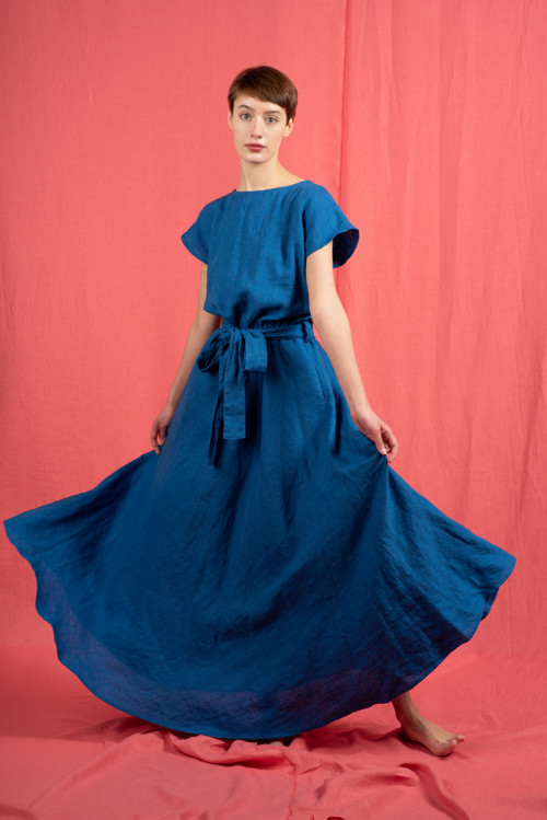 Lněné Šaty Paris Maxi — foto 1