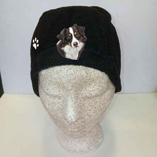 BORDER KOLIE FLEECOVÁ ČEPICE UNISEX s refl. prvek