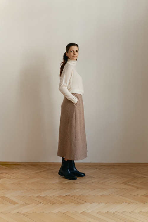 Merino sukně LANA/béžová