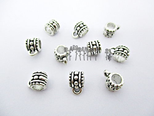 Kulatá masivní ozdobná šlupna 10x7mm, puntik