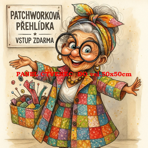 Bavlněný panel 25x25 cm - skladem
