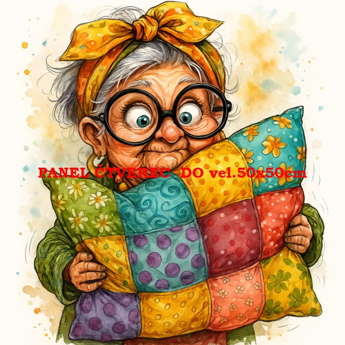 Bavlněný panel 25x25 cm - skladem — foto 1
