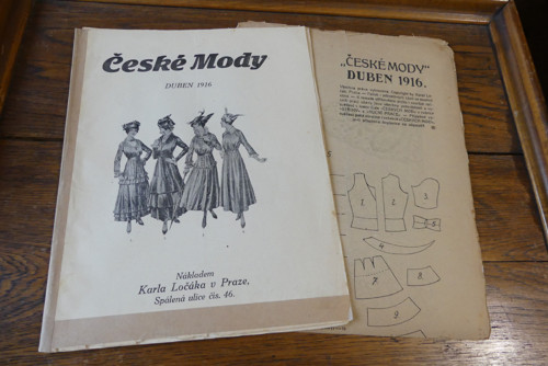 České mody...modní časopis duben 1916, střihy