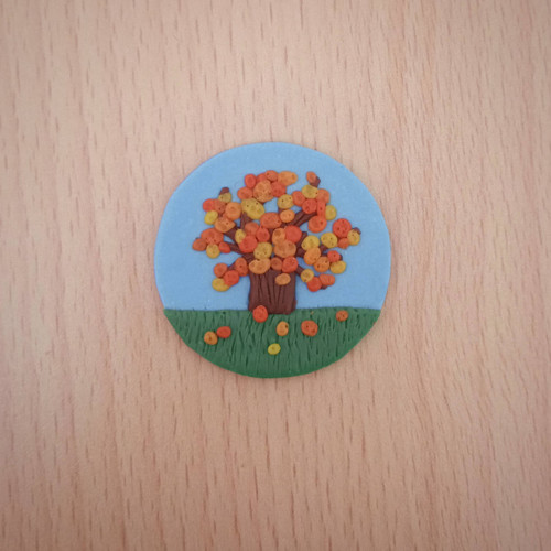 FIMO magnetka na každé roční období strom - podzim