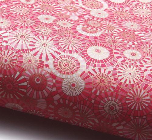 Handmade origami papír Deštníky červené