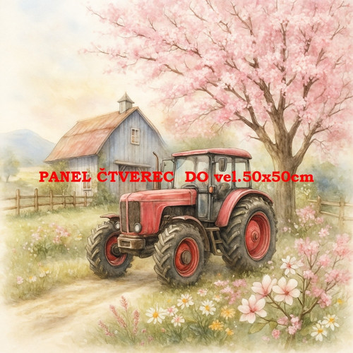 Bavlněný panel 40x40 cm - skladem — foto 1