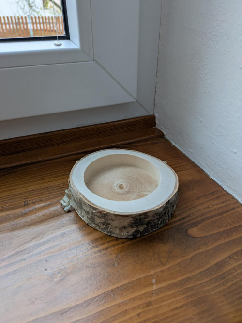Dřevěný svícen 2,5 cm bříza nebo mistička