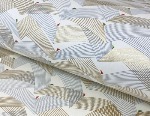 Handmade origami papír Katazome zelené a červené
